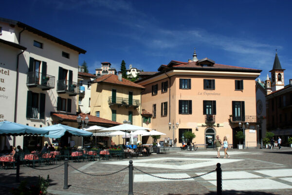 Piazza Garibaldi the heart of the town of Menaggio
