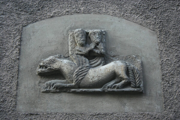 Menaggio area Castello medieval bas-reliefs