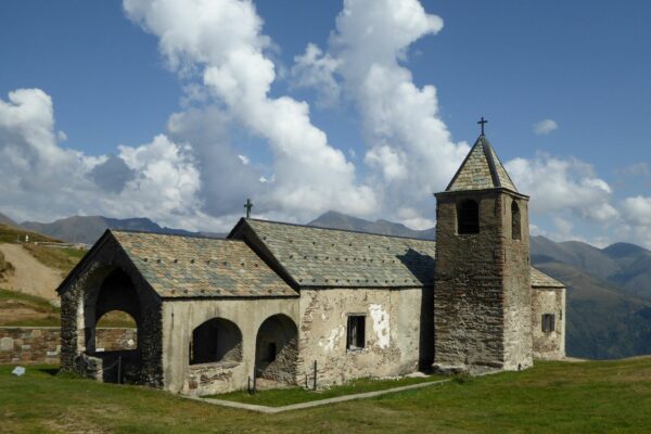 the church of San Lucio on the Swiss Italian border