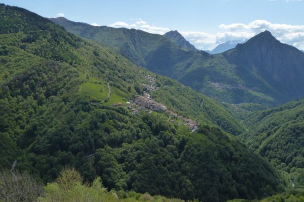 View of Val Cavargna with the village San Nazzaro