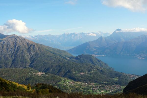 view from rifugio Venini of the Menaggio Valley and Lake Como