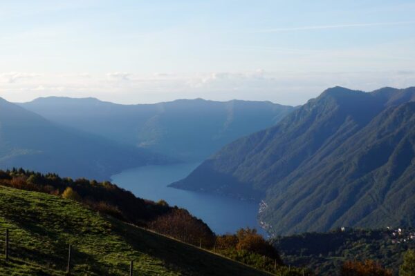 View from Alpe di Colonno of Lake Como